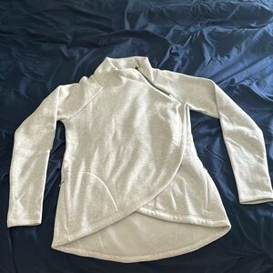 Athleta Cozy Karma Asym Side Neck Zipper Pullover Women Size XS